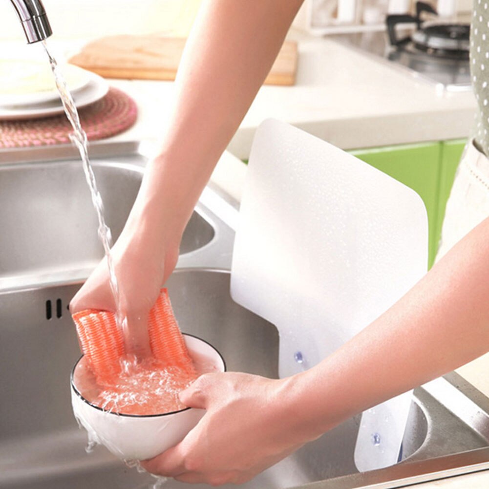 1pc slitstark plastköksplaneringshylla handfat vattenstänk baffel poolbräda med sugkopp badrumstillbehör