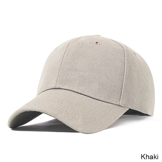 Truenjoy klassisk ensfarvet kvinders baseball cap mænd afslappet snapback hip hop cap hat udendørs sport hat unisex: Khaki