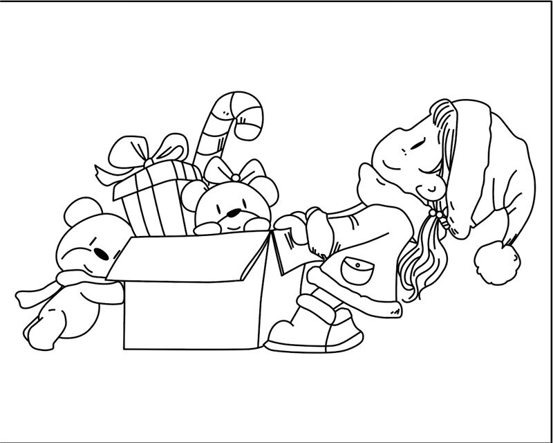 10x8 Girl bear Transparent Clear Silicone Stamp Seal for DIY scrapbooking photo album Decorative clear stamp