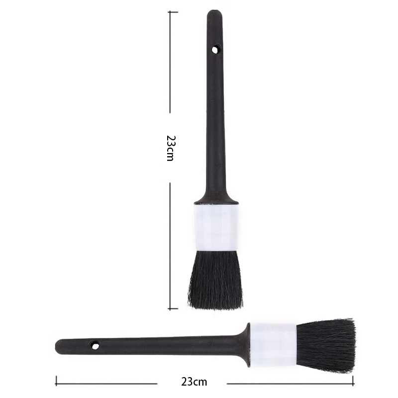 Brocha de jabalí Natural para Limpieza del cabello, producto de herramientas con detalles para el coche, 1 Uds. De accesorios con estilo para el salpicadero y las ruedas