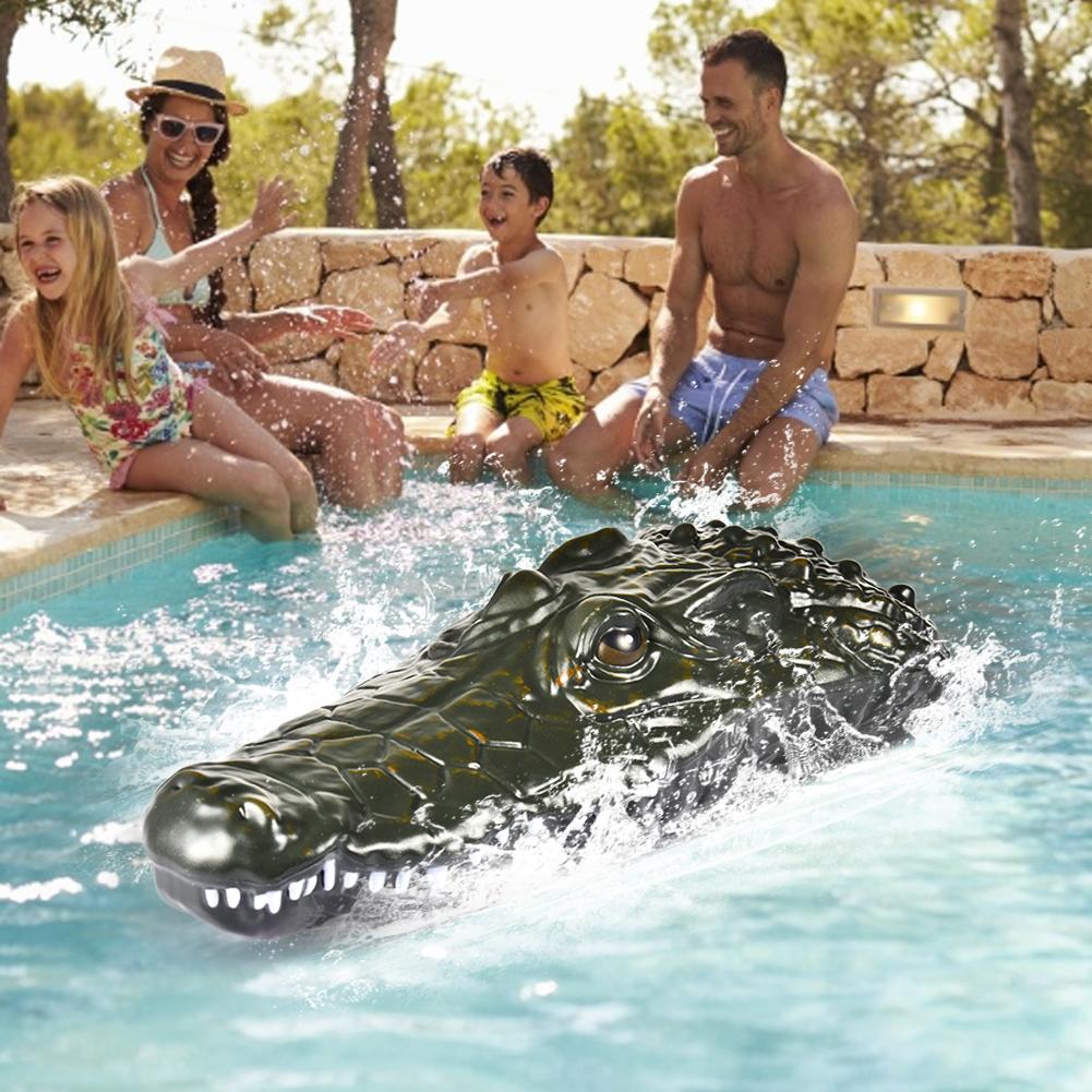 Drijvende Krokodil Hoofd Zwembad Rc Krokodil Speelgoed Simulatie Krokodil Hoofd Water Vijver Spelen Afstandsbediening Krokodil Speelgoed