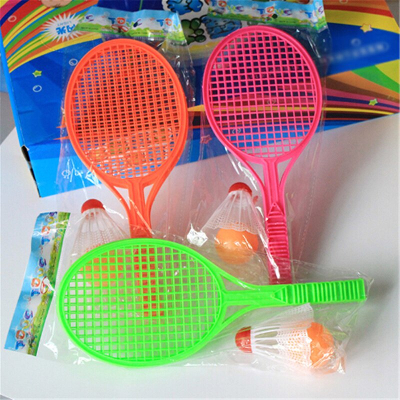 1 Paar Novelty Badminton Tennis Set Racket Ouder-Kind Sport Educatief Speelgoed Baby Sport Kid Baby Outdoor sport Willekeurige