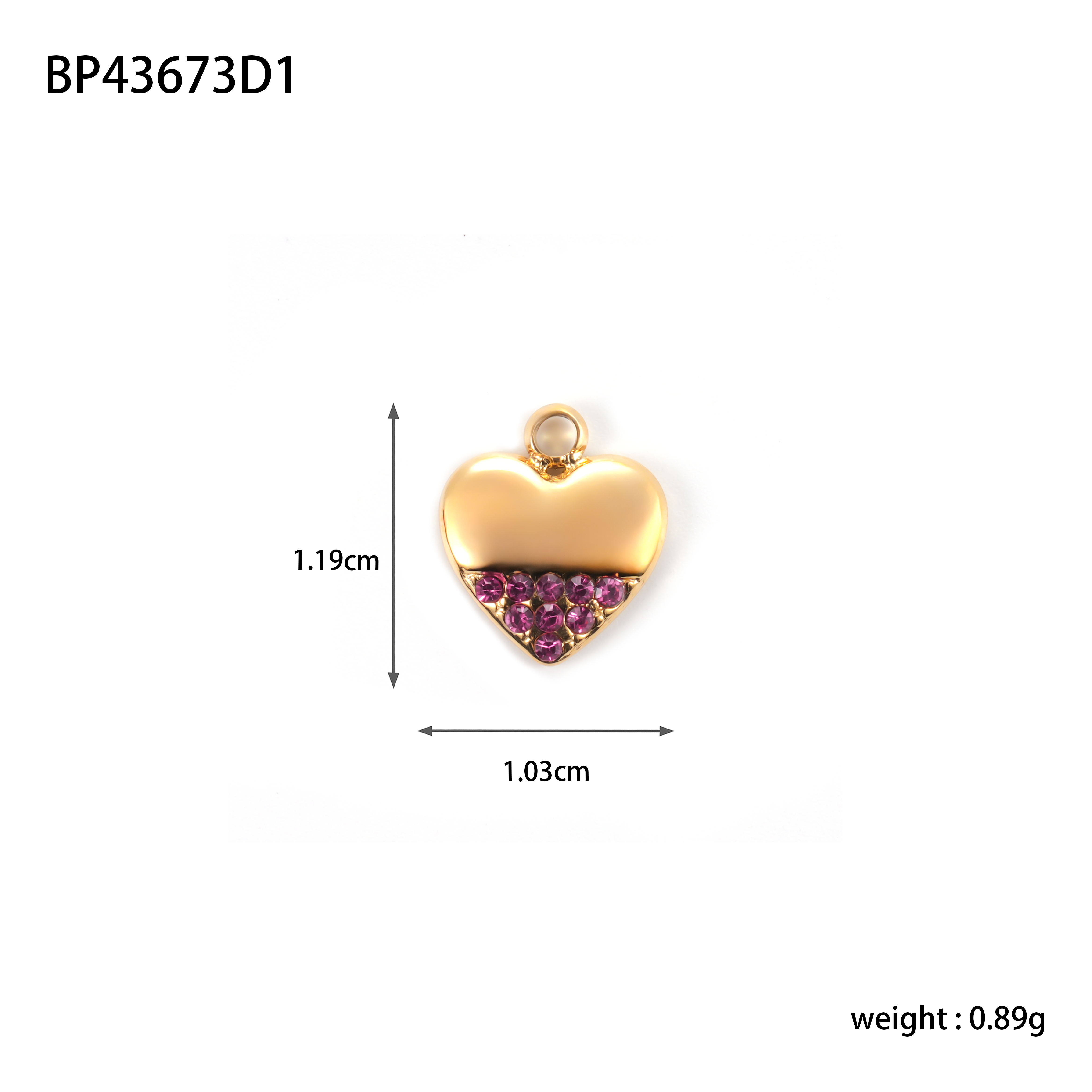CARLIDANA-Breloques en acier inoxydable plaqué or, pendentif coeur rouge, goutte d'huile, déclaration de connaissance chaude, bijoux à bricoler soi-même pour la Saint-Valentin: Violet