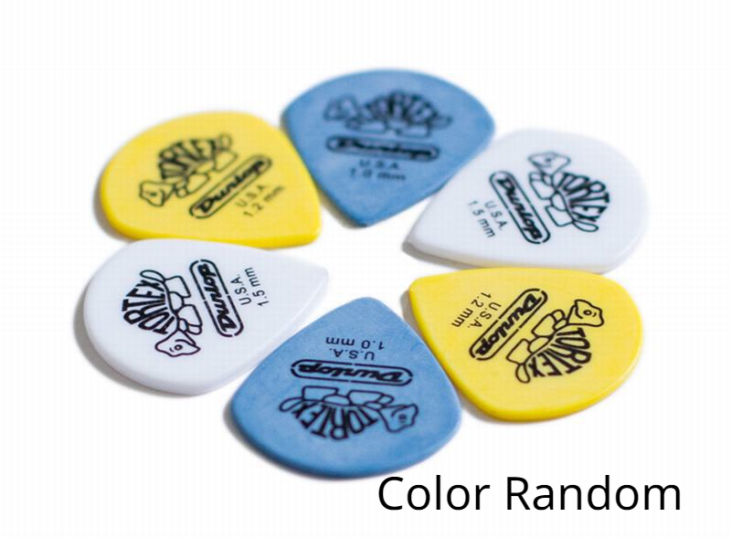 Dunlop-púas de guitarra eléctrica, accesorios de 6 tipos de espesor, 10 piezas: Verde