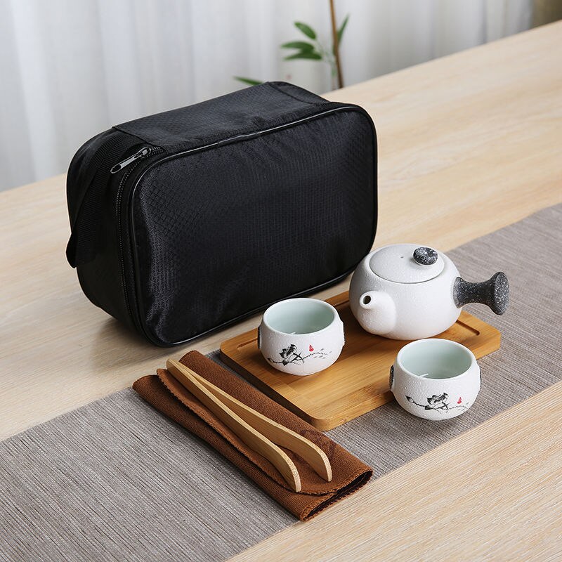 Chinese Traditional Tea Set Coffee Powder Storage Teaware Sealed Tea Container For Home Decorative Ceramic Jar Tea Container Set: Set E