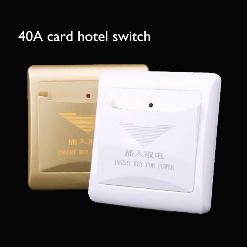 hotel motel rent house guest room wall reader switch 40A gold energy saving saver insert any card to take power 125KHz/13.56MHz