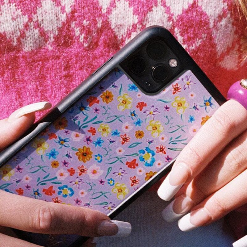 Funda de silicona HYPC002 para iPhone, carcasa de con flores y TPU para iPhone 6, 6S, 7, 8 Plus, X, Xs, XR, 11, 12 Mini Pro Max