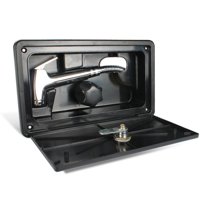 Rv doucheboxset met slot - inclusief douchekraan, doucheslang, douchestang voor boot, camper, caravan