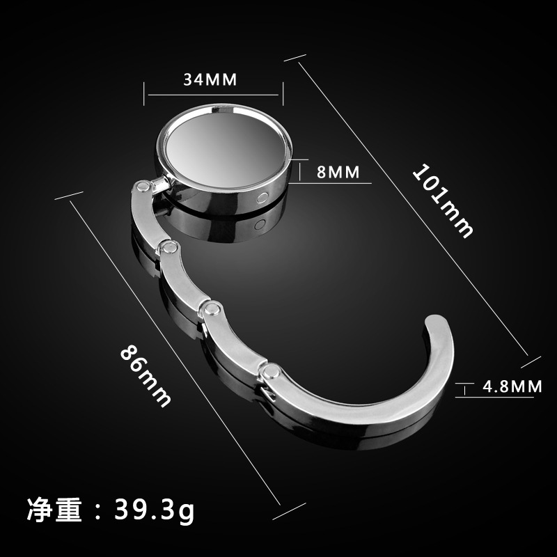 1 st gör-det-själv bärbar vikbar tom legering handväska handväska väskhängare krok hållare bordskrok unika väskdelar tillbehör