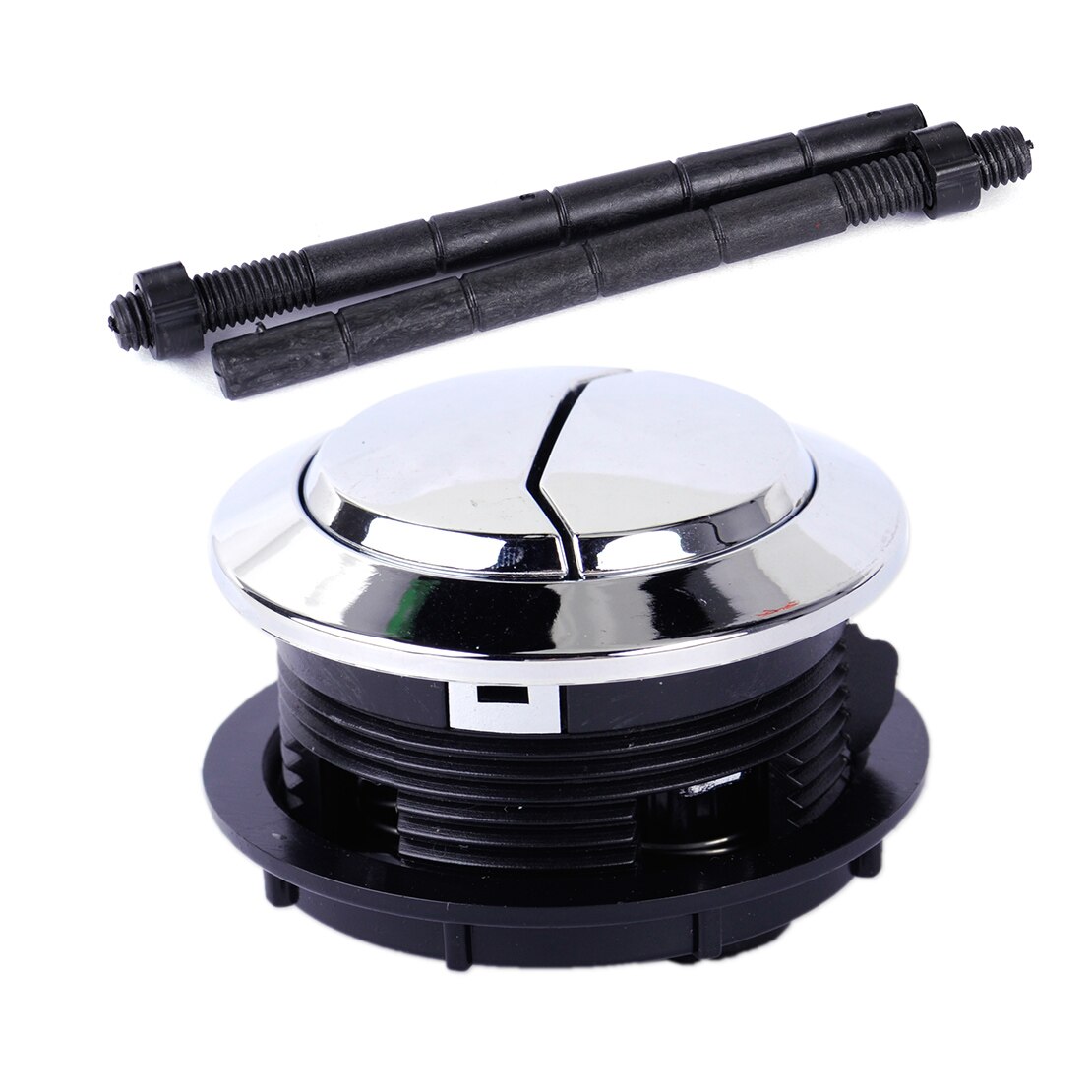 38 /48 / 58mm Dual Flush Push Button Toilet Rod Skin Water Saving Chrome Plated ABS Tools: 48mm