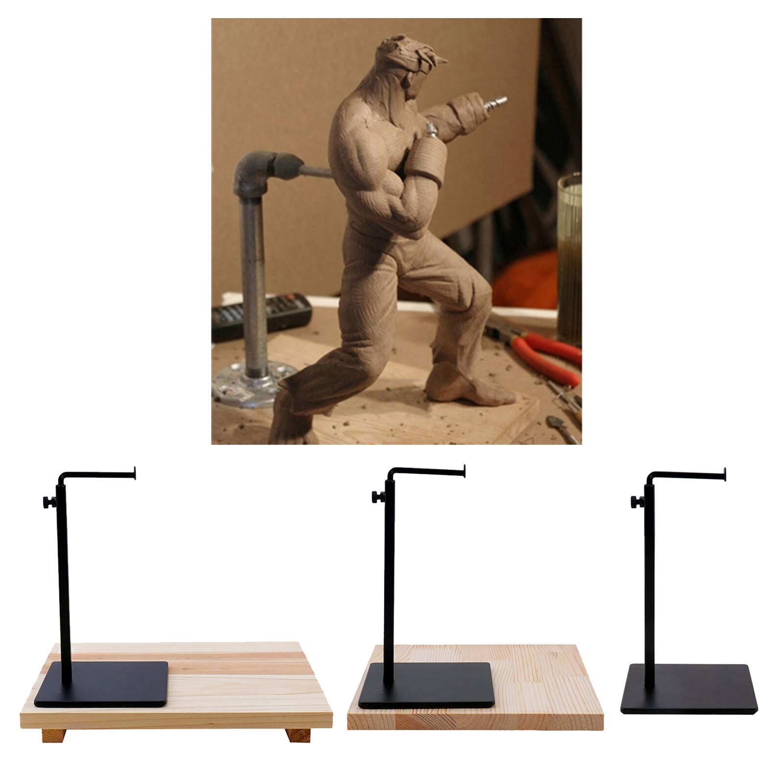 Support de modélisation en argile, Sculpture, échafaudage, poterie, Support en argile, Base en planche de bois pour bricolage, outil de modèle de poterie