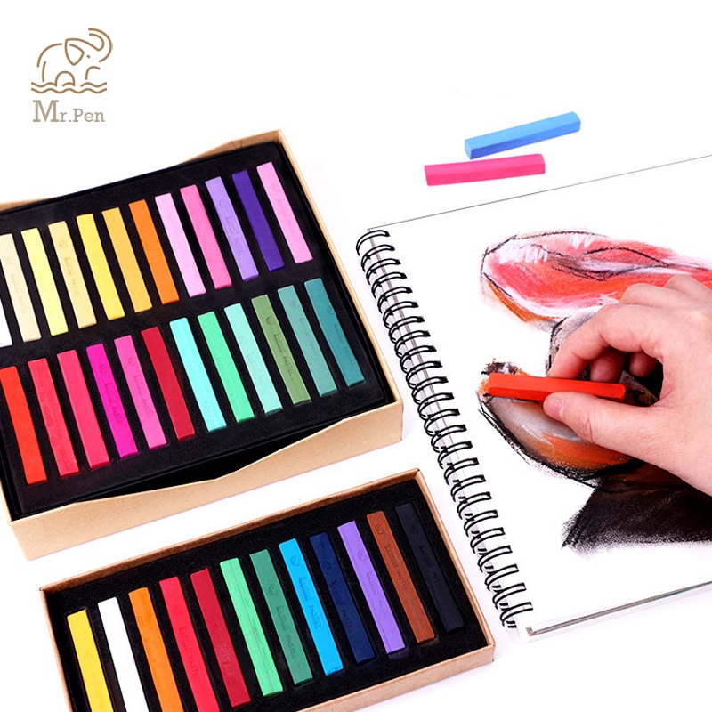 12/24/36/48 farver bløde mestre pastelfarvet kridt sæt maleri tegning farvelægning farvestof hårværktøj kunstartikler