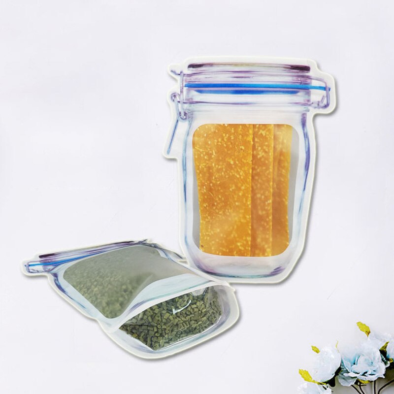 27 stks Mason Jar Voedsel Saver PE Zakken Keuken Korrels Opslag Zakken voor Suiker Kruiden Zip Lock Tassen voor Snack organizer BPA Gratis
