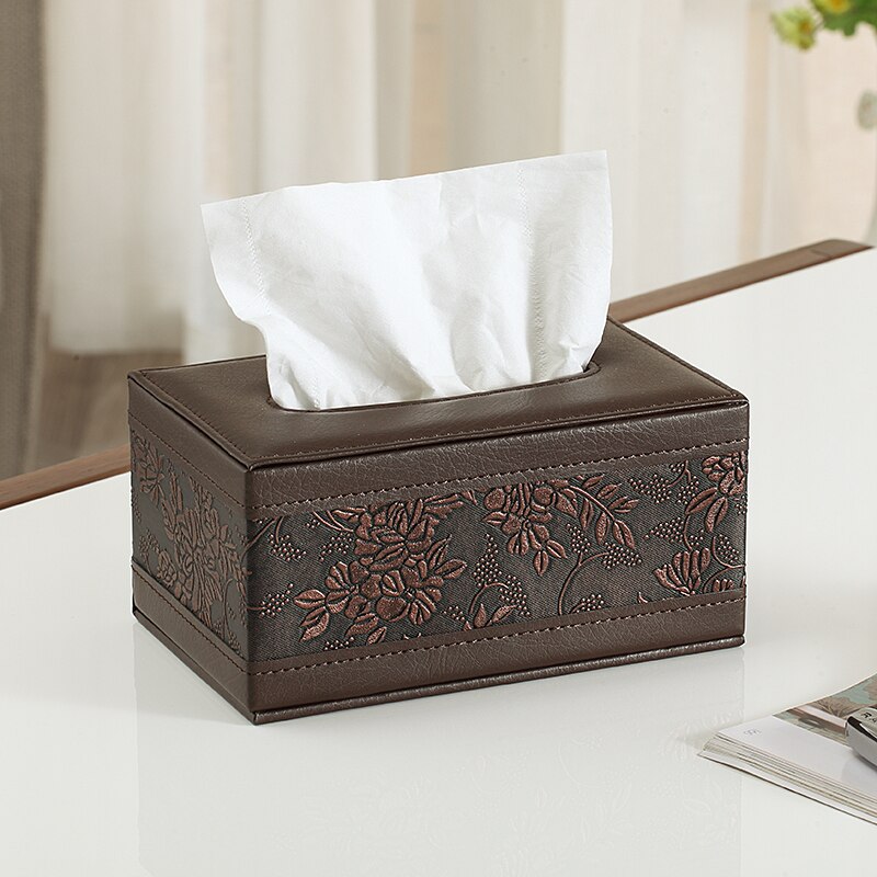 Leather Facial Tissue Box Organizer Decorative Funny Toilet Paper Storag Box Almacenamiento Home Office HX50TB: Style 2