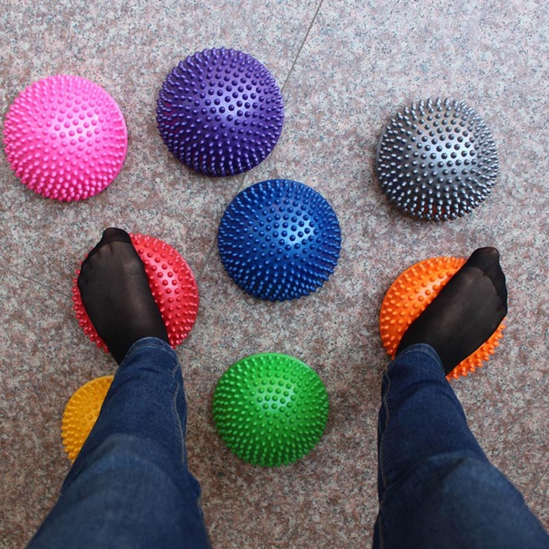 Uppblåsbara halvsfär yoga bollar pvc massage fitball övningar tränare balanseringsboll för gym pilates sport fitness sek 88