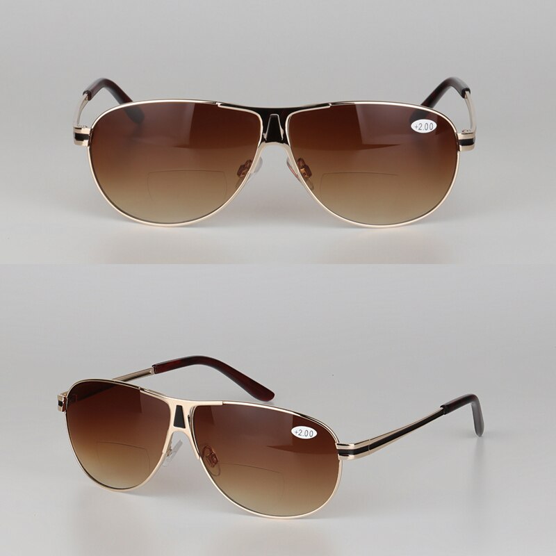 Geheugen Titanium Bifocale Zon Leesbril Unisex Mode Anti-Blauw Licht Outdoor Schaduw De Zon Sport Presbyopie Eyewear 1.5