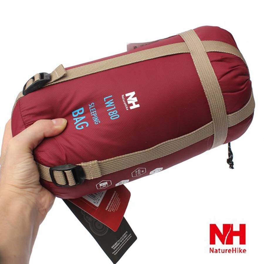 Envelope Outdoor Single Sleeping Bag Camping Travel Hiking Ultra-light Fleabag: Red