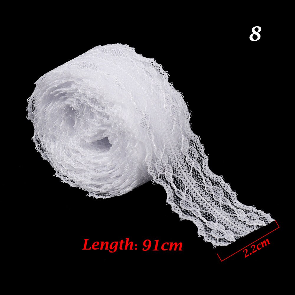 Color Lace Fabric for Decor Dolls Clothes Socks Pleated Elastic Lace Ribbon Material DIY Toy Doll Sew Clothing Collar Dress Trim: 08