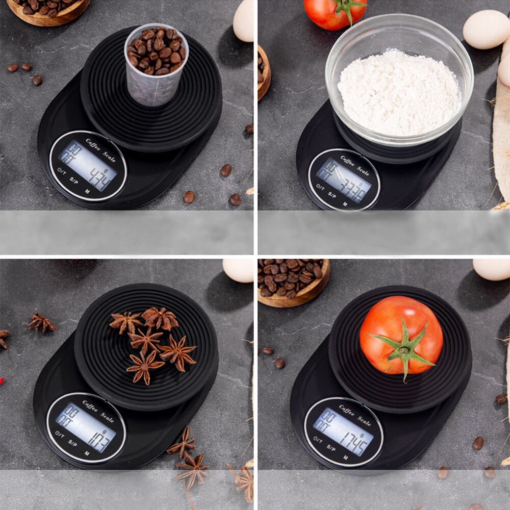 2kg/3kg 0.1g Electronic Digital Scales Multifunctional Food Scale LCD Digital with Timer Coffee Scale Weight Tool