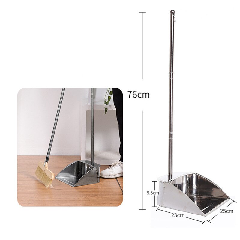 Recogedor de escoba plegable, Herramientas de limpieza del hogar, de acero inoxidable, herramientas de limpieza del suelo, escoba de polvo con escurridor
