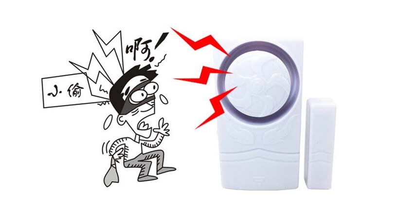 Door Window Wireless Burglar Alarm Multifunction Door sensor