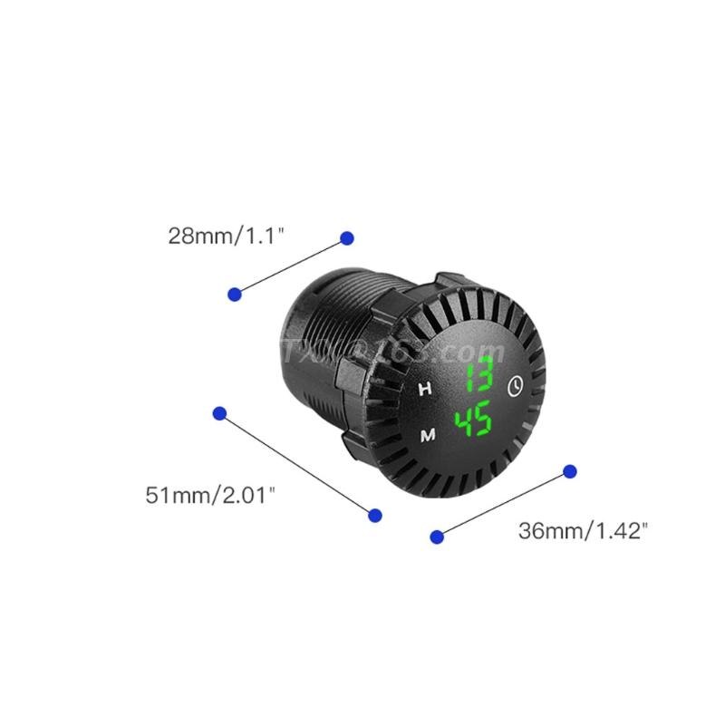 Reloj Digital táctil para coche, dispositivo electrónico con pantalla LED, resistente al agua, 12V/24V, para barco y motocicleta