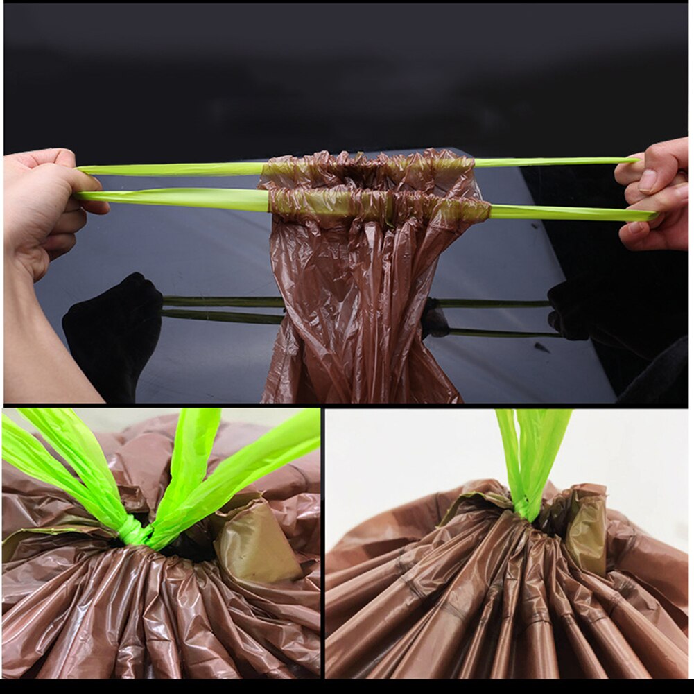 Biodegradable Garbage Trash Bag Home Kitchen Dustbin Bin Drawstring Solid Eco-friendly Bag Environmentally Degradable Portable