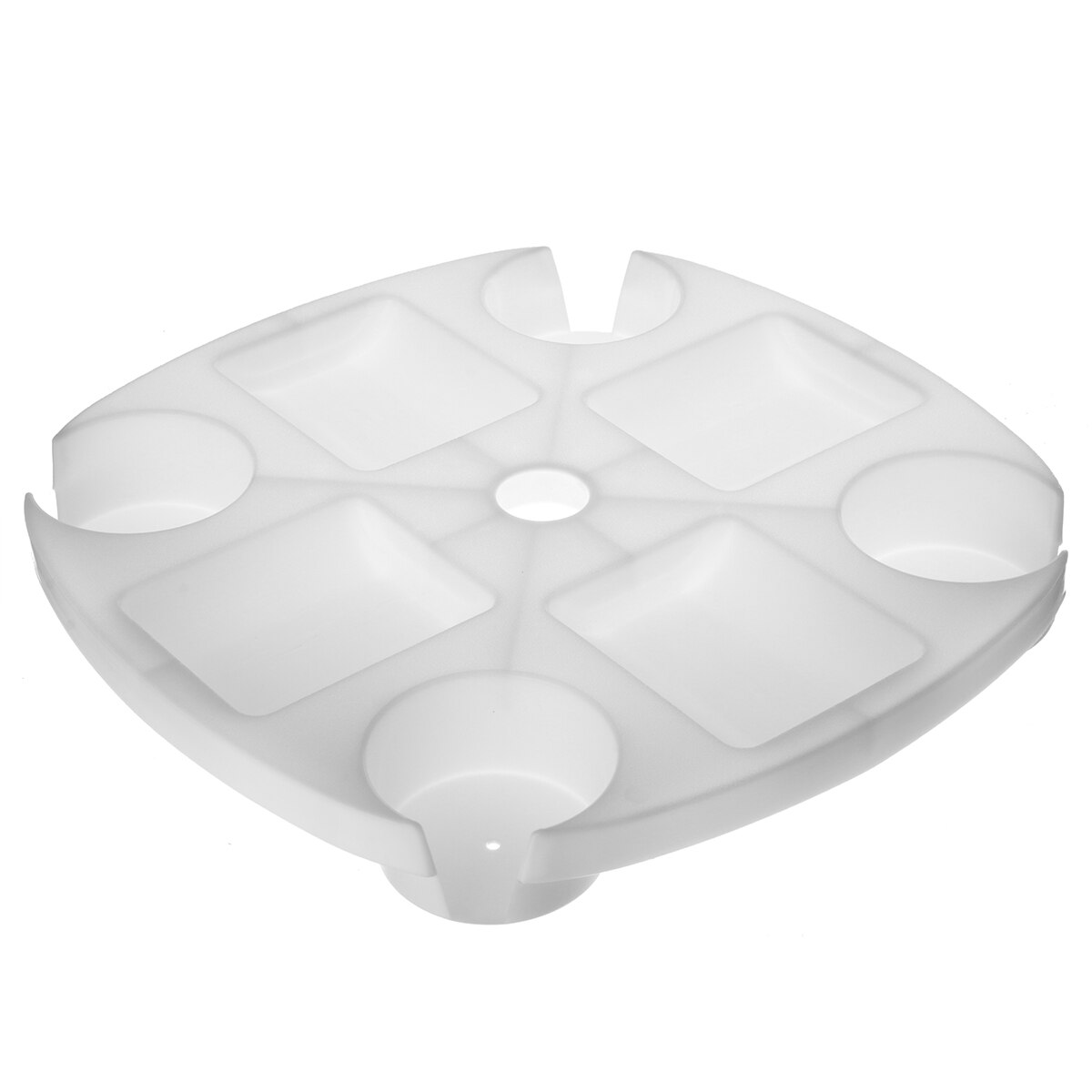 Beach Umbrella Table Tray Outdoor Canopy Shade Accessories 4 Drinks Snack Cup Holder Organizer Parasol Umbrella Stands 43cm