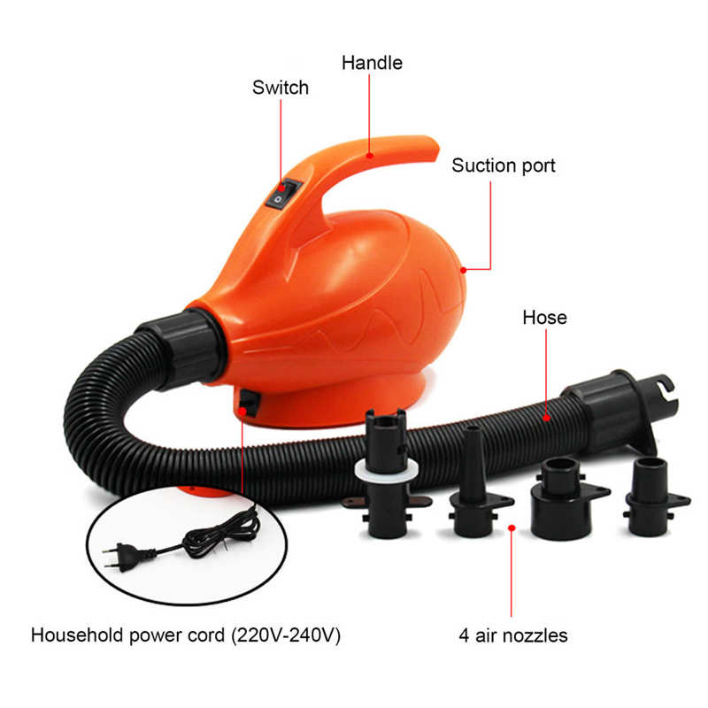 Rubber Dinghy Airbed Inflatable Sofa Inflatable Pool Electric Inflator Pump 220-240V EU Plug HT-309