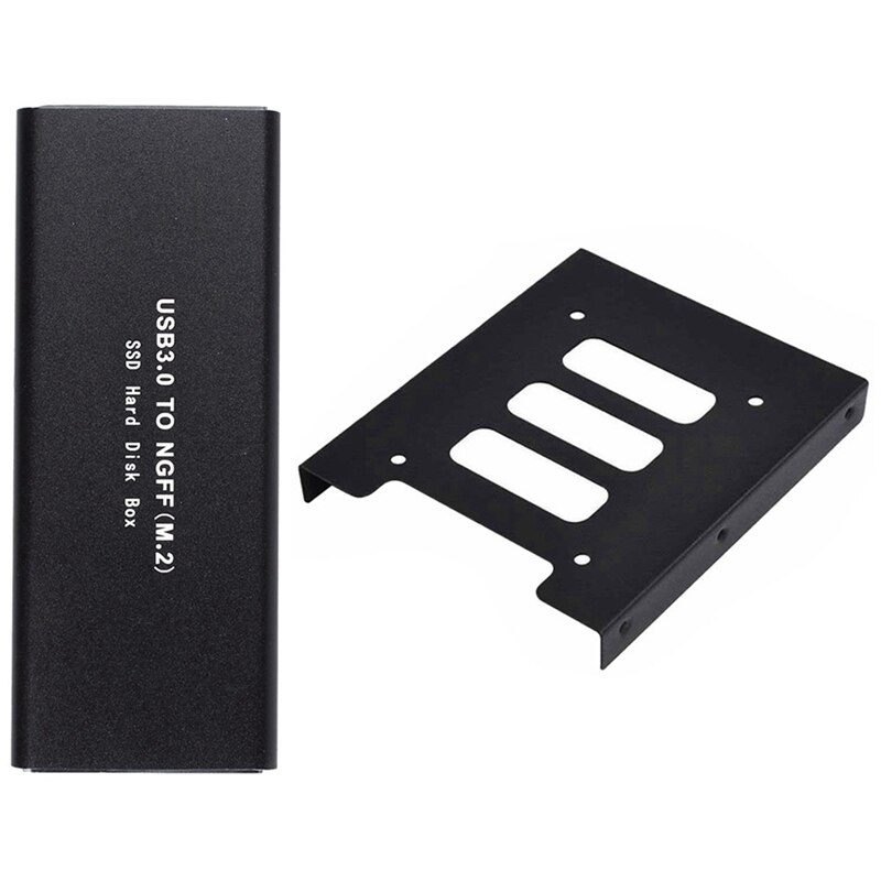 M.2 sata ssd para usb 3.0 externo leitor ssd conversor adaptador & 2.5 Polegada a 3.5 Polegada ssd hdd adaptador de metal suporte