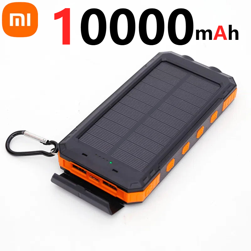 Xiaomi 50000 mah bærbar solcelle-powerbank med stor kapacitet, hurtigopladning, eksternt batteri med lommelygte til xiaomi iphone huawei: Sølv