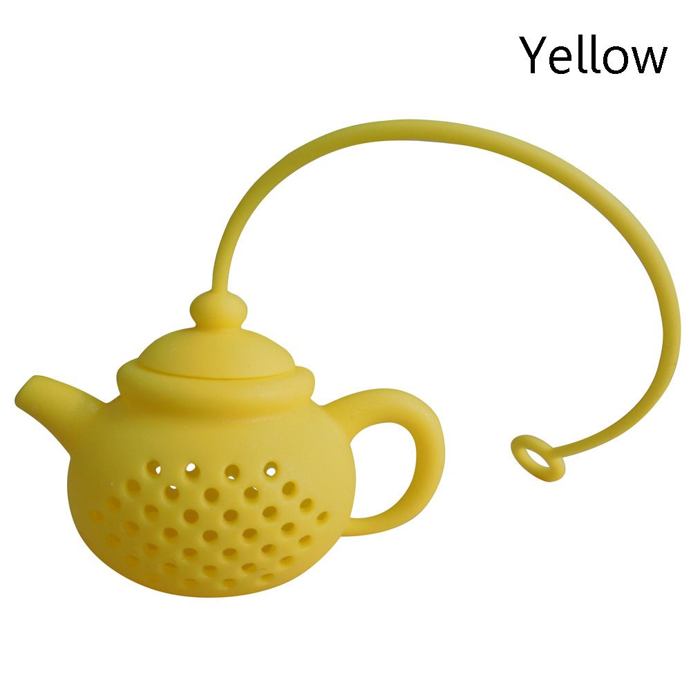Teapot/Fish/Poop Shaped Tea Infuser Strainer Silicone Tea Bag Leaf Filter Diffuser Kitchen Gadget Teaware Accessories: yellow