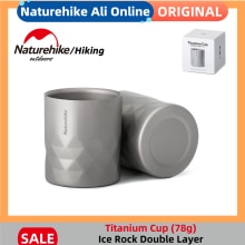 Naturehike Outdoor Titanium Cup 280Ml Draagbare Dubbele Laag Lichtgewicht 78G Camping Picknick Servies Theekopje Water Beker Wijn Glas