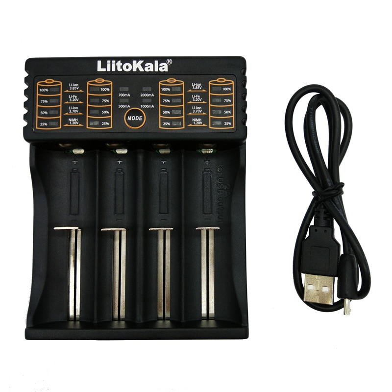 LiitoKala Lii-402/ lii-202 18650 battery charger 1.2V 3.7V 3.2V 3.85V AA/AAA 26650 10440 14500 16340 18350 battery smart charger