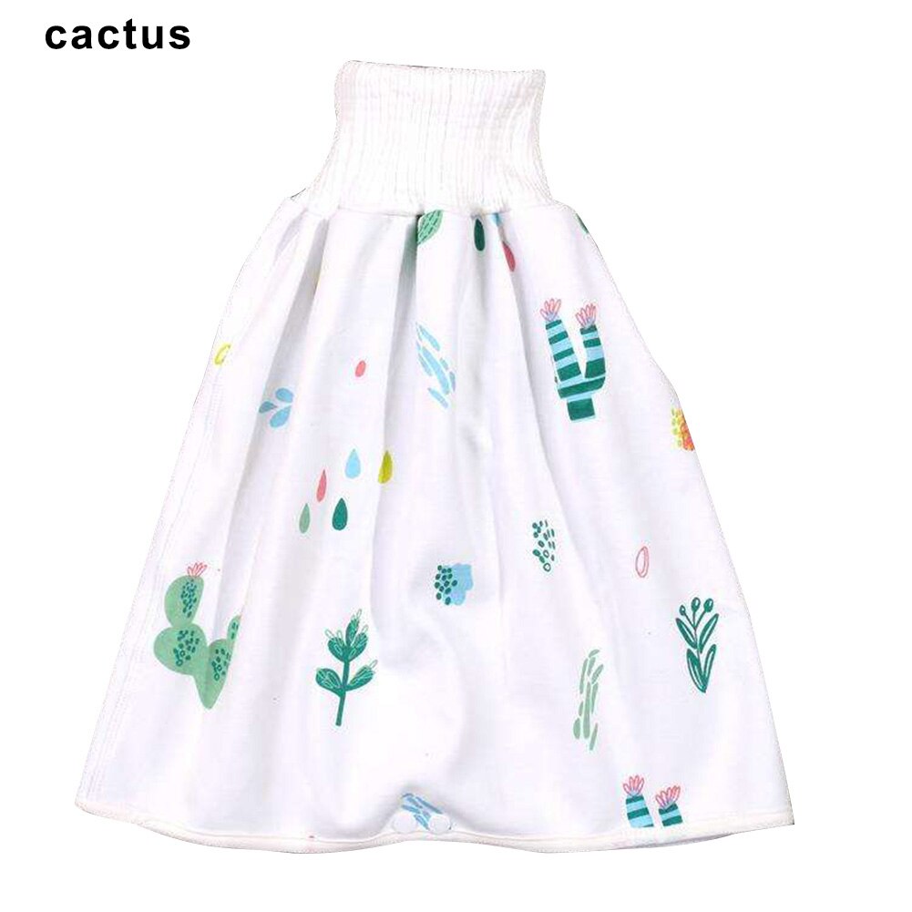 Nouvellement confortable enfants couche-culotte jupe Shorts 2 en 1 imperméable Super absorbant étanche lavable bébé couche-culotte jupe pantalon: cactus S