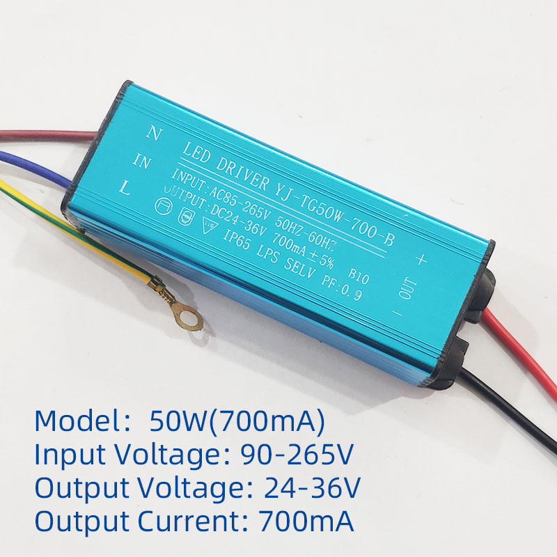 led driver power supply ballast AC85V-265V outdoor street lamp floodlight spotlight waterproof transformer 20W 30W 50W 70W 100W: Blue