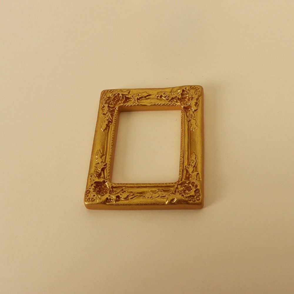 Durable DIY Resin Photo Frame Rustic Miniature Mini Mirror Props 3D Mirror Small Model Phone Shell Material