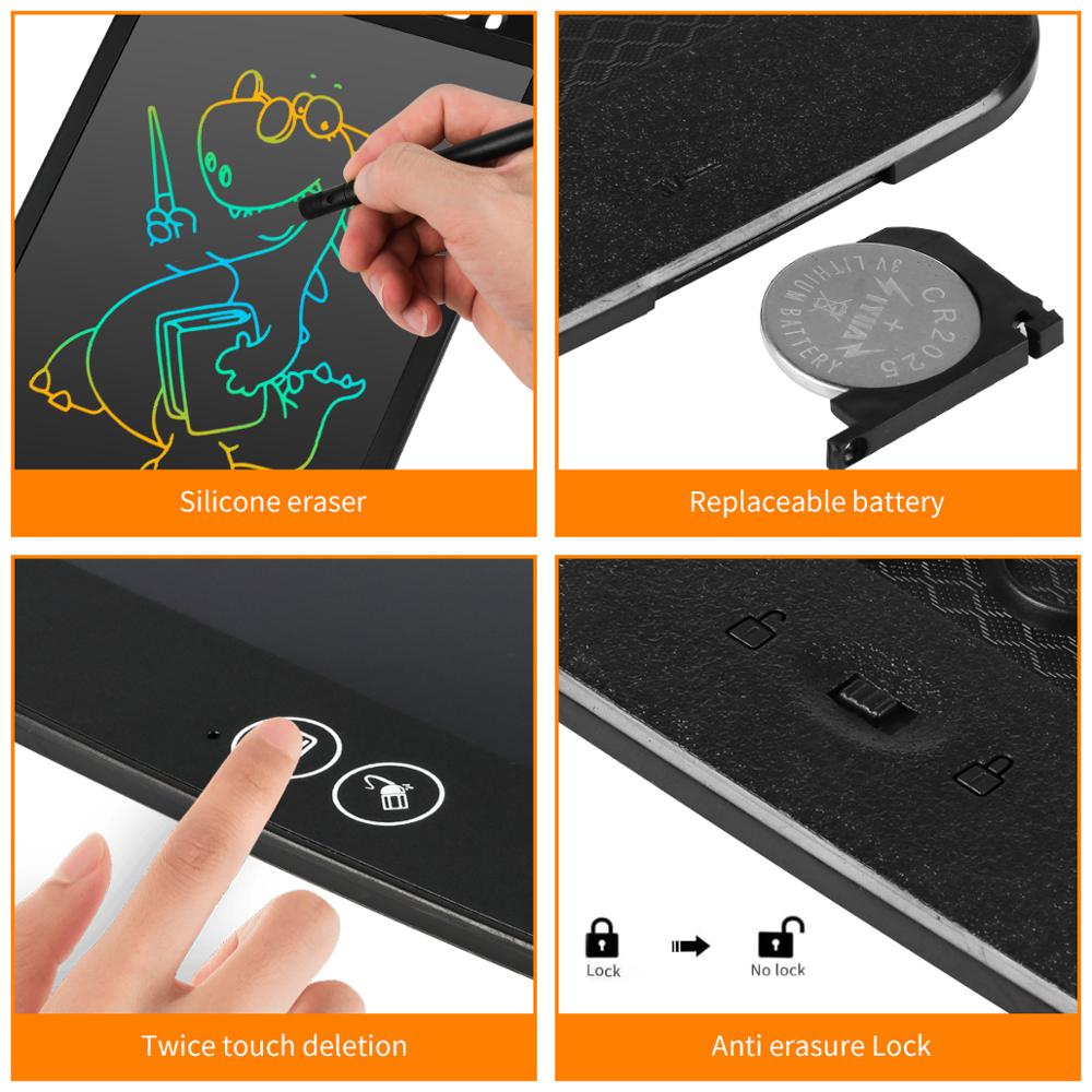 8.5/10/12 Inch Kleurrijke Displa Lcd Schrijven Tablet Gedeeltelijk Wissen Digitale Tekening Tablet Elektronische Handschrift Pads
