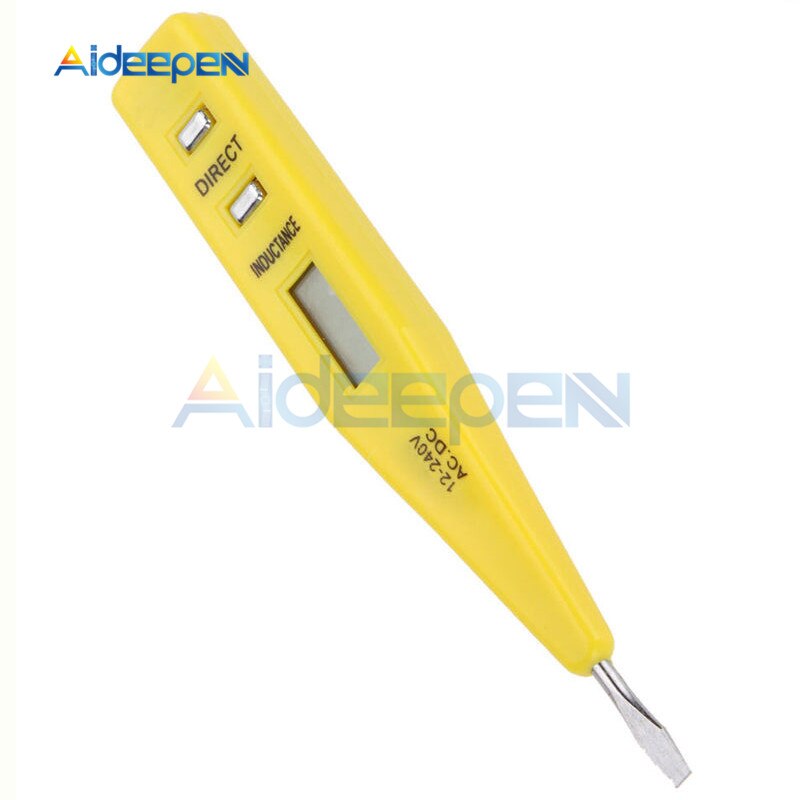 AC DC 12 V-240 V Voltage Tester Pen Lcd-scherm Digitale AC/DC Voltage Detector Sensor Elektrische indicator Voltage Meter