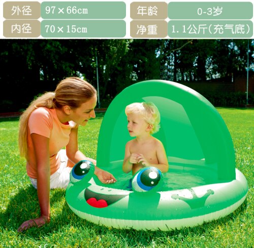 sunbath for newborn pet bath swimming poor Inflatable Ocean Ball Pool Baby Play Pool Children's Thickened Fishing in door toy: Green