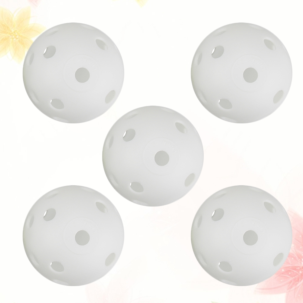 20 Pcs Air Flow Hollow Balls Plastic Training Balls for Indoor Outdoor Practice (White)
