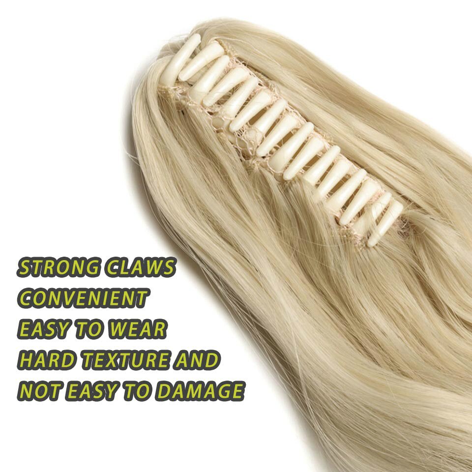 BUQI 24" 180g Synthetic Claw on Ponytail Hair Claws Curly Style HairpieceHair Extension Women Adult Hair Accessories