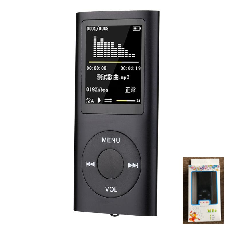 ZK50-reproductor Mp4 MX890, Radio FM deportiva portátil, reproductor multimedia de vídeo y música LCD de 1,8 pulgadas, Radio FM, micrófono, reproductor de Audio y vídeo: BL
