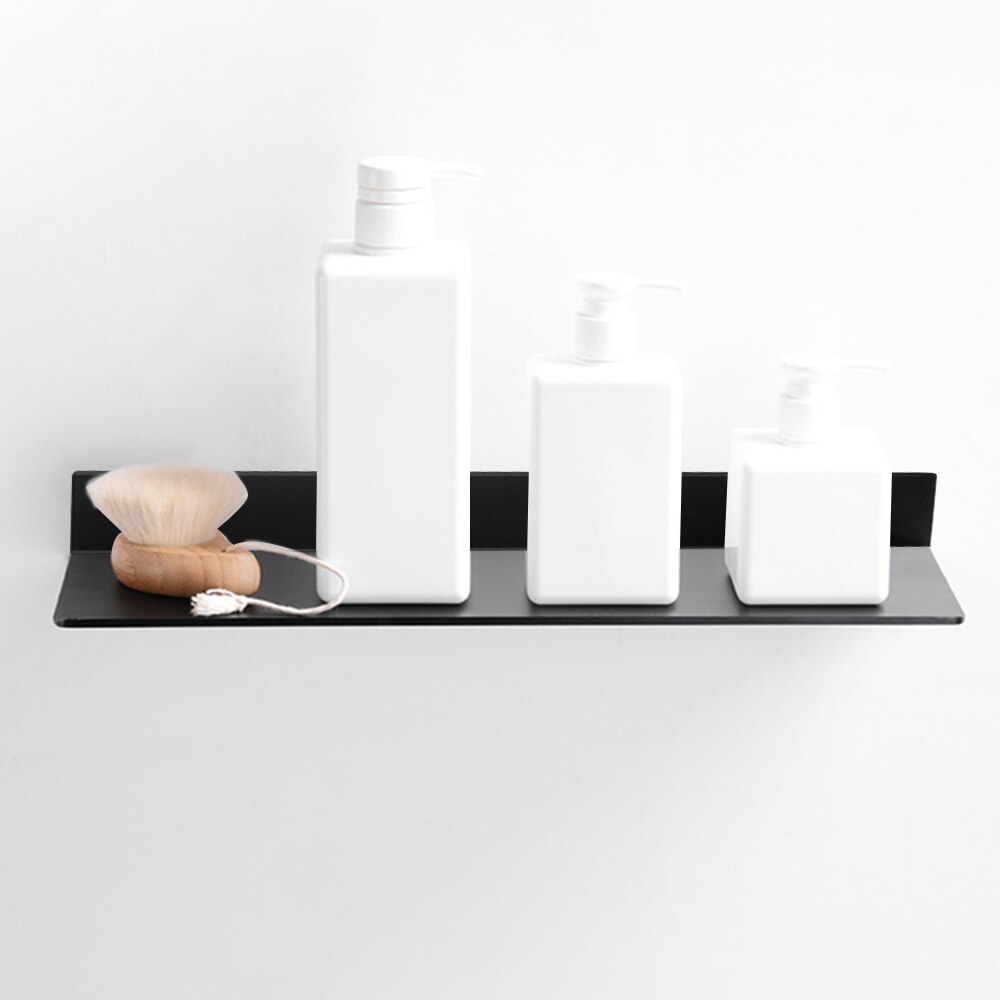 30-60Cm Badkamer Planken Opbergrek Ruimte Aluminium Zwart Keuken Accessoires Wandplank Thuis Opslag Badkamermeubel Houder