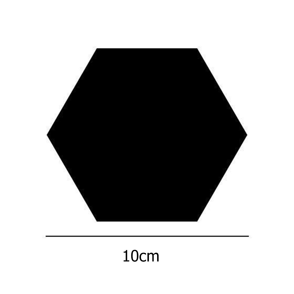 Hexagon Shape DIY Art Mural Home Decoration Wall Ornament Home Decor Hexagon Acrylic Mirror Decal Art: black