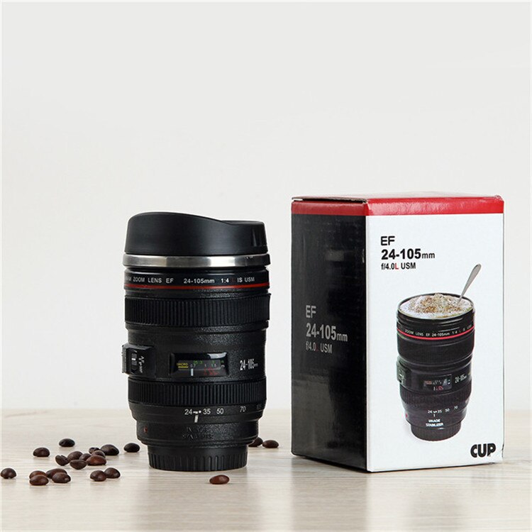 Edelstahl Kamera EF24-105mm Tasse Kreative Kaffeetasse DSLR Kamera Objektiv Tasse Fünf Generation Edelstahl Liner Isolierung