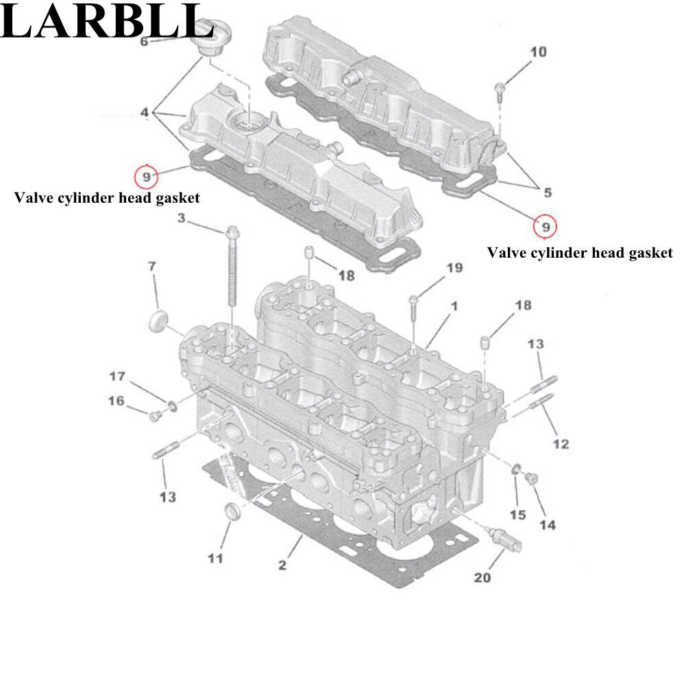 Car 16V 1.6 Valve chamber cylinder head gasket cover fit for Peugeot 307 206 207 308 408 Citroen C2 C-QUATRE Elysee