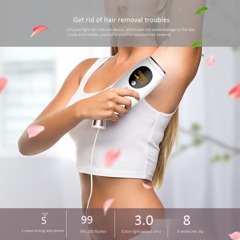 Ipl epilator gezichts- en lichaamsontharing permanente ontharing 70w flitsen bikinilijntrimmer met display sn eu-stekker