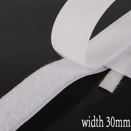 2 meters/partij 16mm/20mm/25mm/30mm/40mm breedte Wit kleur Haak en Lus Tape/Roll-Naaien Tape (Niet Lijm)