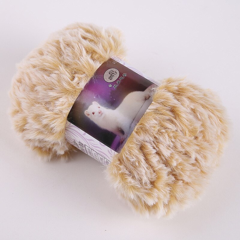 Kasjmier Lange Pluche Nertsen Garen Wol Weven Trui Muts Sjaal Anti-Pilling Garen Hand Breien Diy Handgemaakte supply: Licht Geel